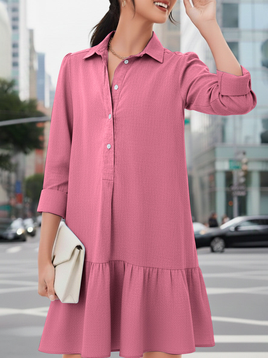 Versatile Hem Ruffled Elegant Women's Dress