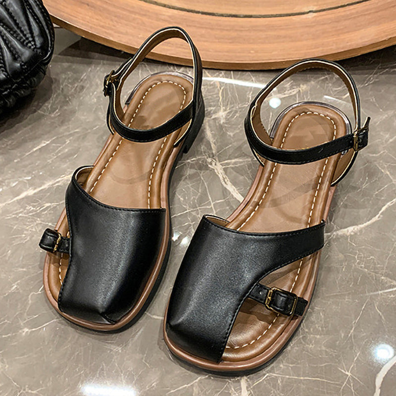 New Retro Semi-Round Toe Design Soft Sole Shoes