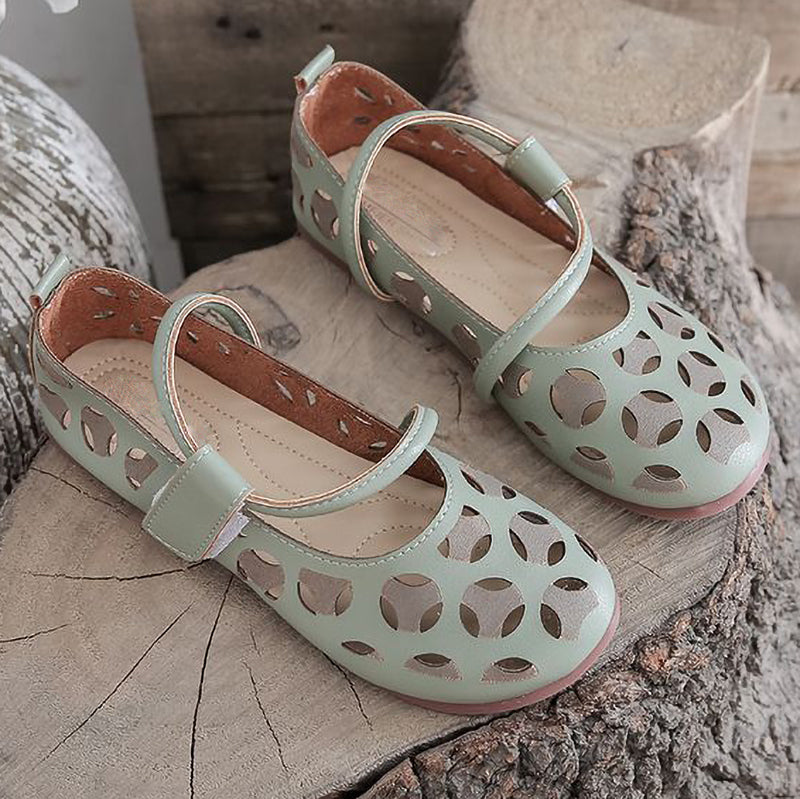 Hollow Lace-Up Soft-Soled Women's Shoes