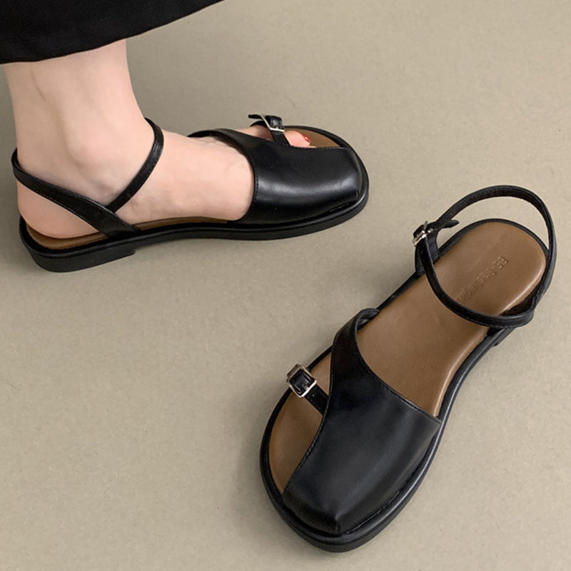 New Retro Semi-Round Toe Design Soft Sole Shoes