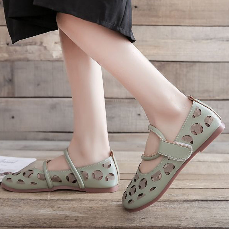 Hollow Lace-Up Soft-Soled Women's Shoes