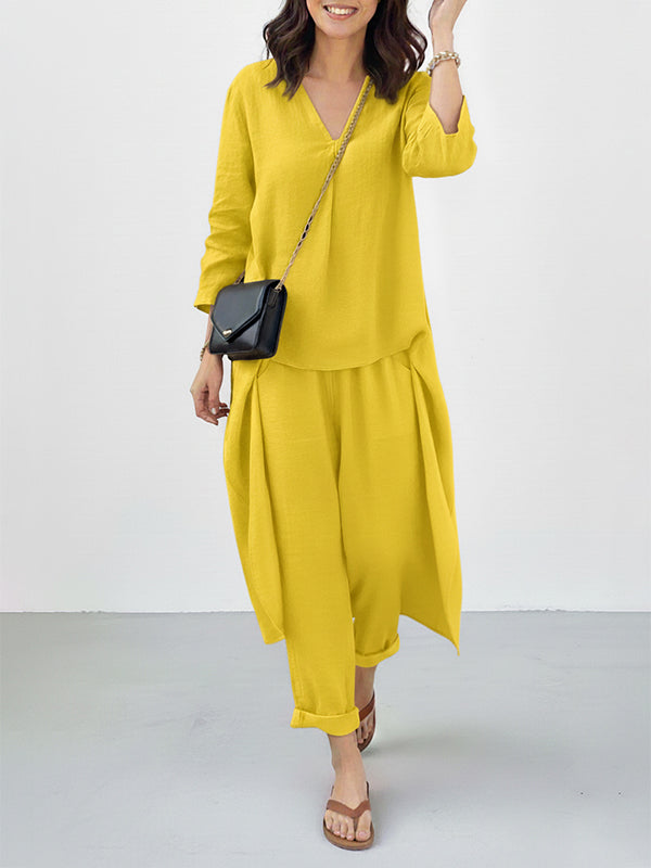 Sunshine Versatile Pocket Women'S Casual Two-Piece Suit