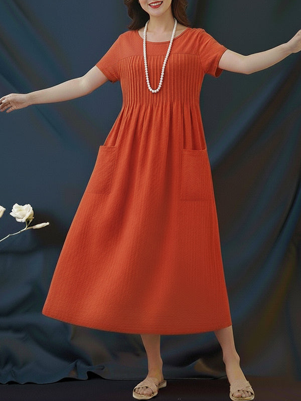 Elegant Pleated Women's Beautiful Dress