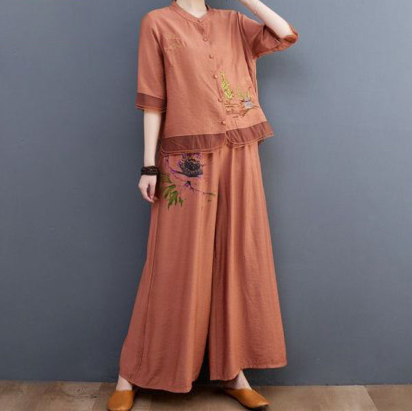 New Embroidery Ladies' Elegant Two-Piece Suit