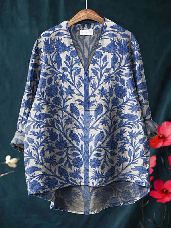 Blue Forest Print Women's Top and Dress