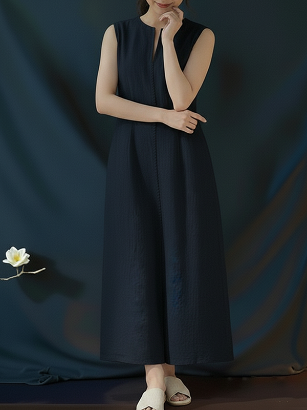 Versatile Side Pocket Ladies' Elegant Dress
