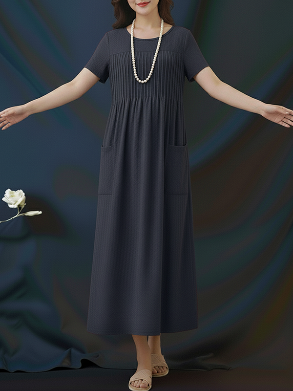 Elegant Pleated Women's Beautiful Dress