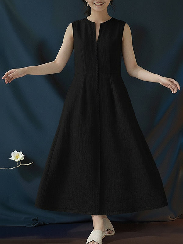 Versatile Side Pocket Ladies' Elegant Dress