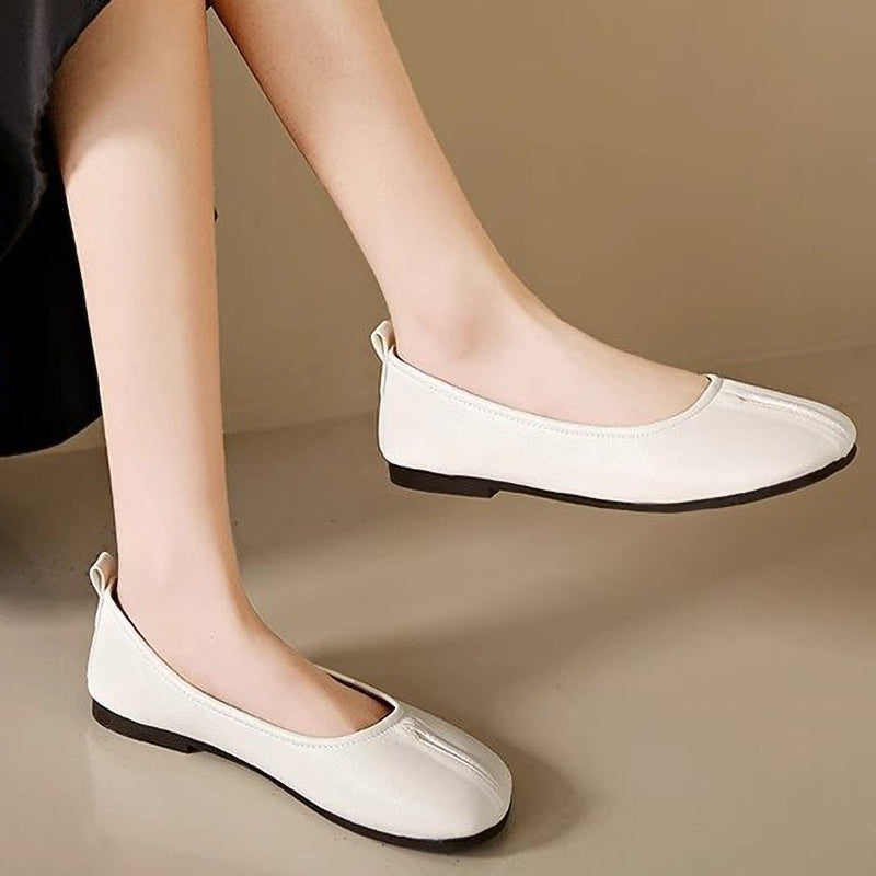 Retro Soft Sole Slip-On Ladies Leather Shoes