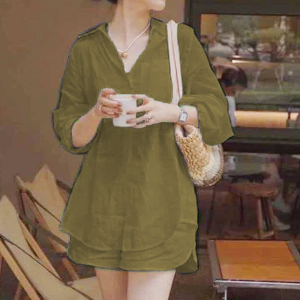 Temperament Casual V-Neck Suit