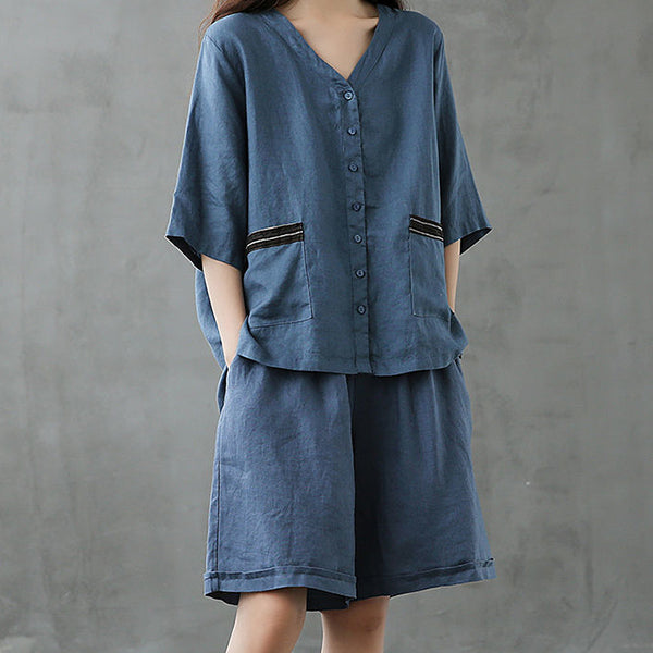 New Exquisite Pocket Ladies Two-Piece Suit