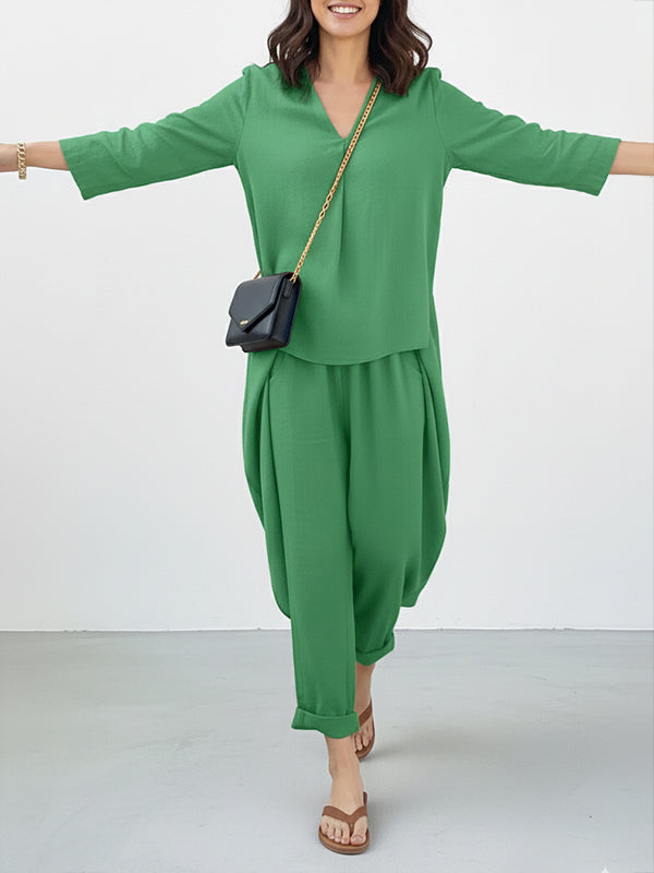 Sunshine Versatile Pocket Women'S Casual Two-Piece Suit