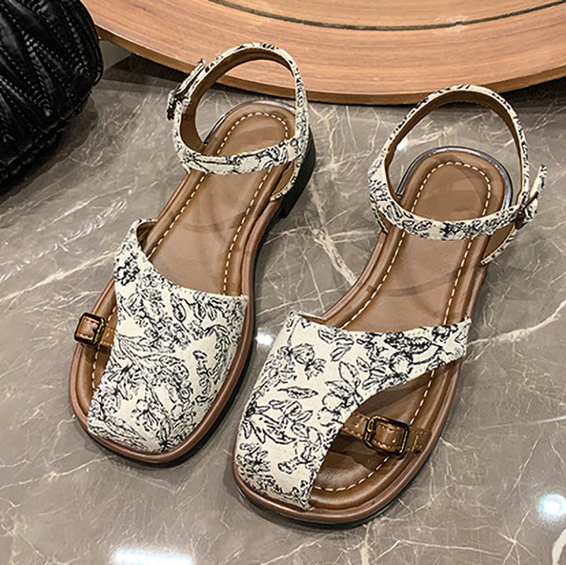 New Retro Semi-Round Toe Design Soft Sole Shoes