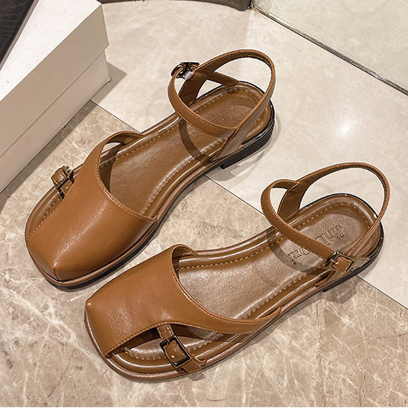 New Retro Semi-Round Toe Design Soft Sole Shoes