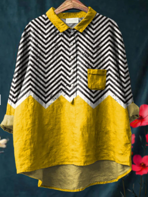 New Yellow Stripe Print Women's Top and Dress
