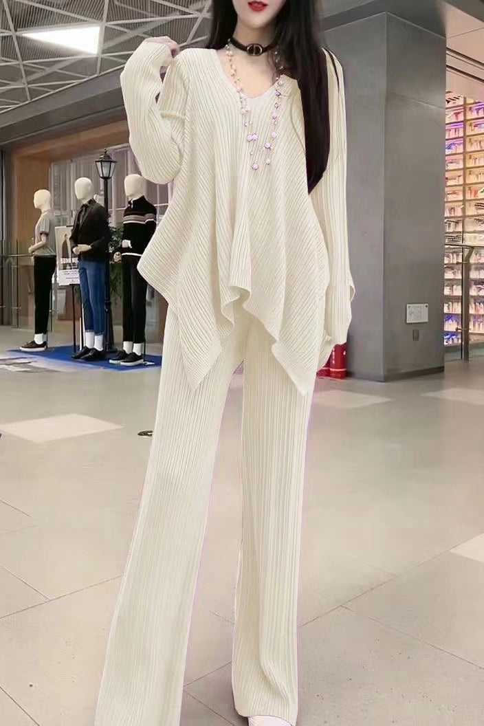 Temperament Fashionable Casual Irregular 2-Piece Set
