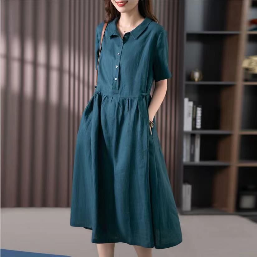 New Women Temperament Comfortable Cotton Dress
