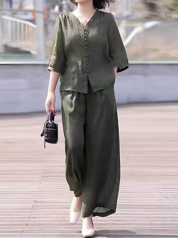 New Single-Breasted Button-Down Ladies' Elegant Two-Piece Suit