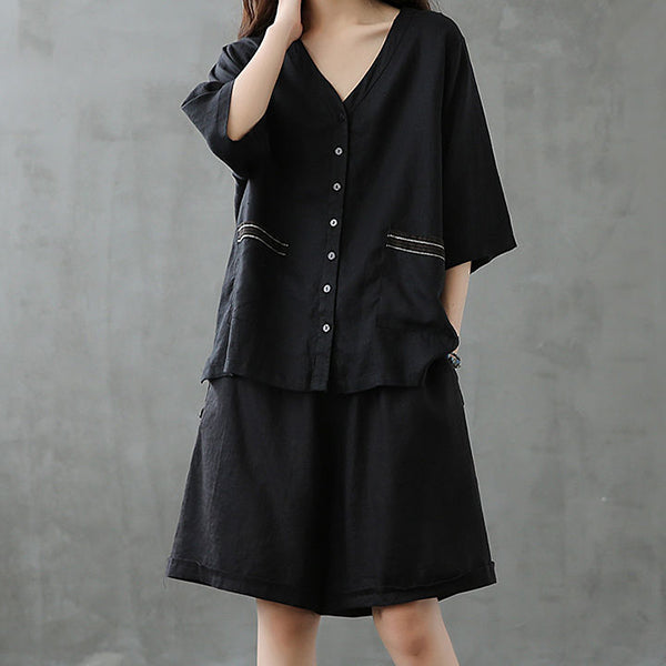 New Exquisite Pocket Ladies Two-Piece Suit