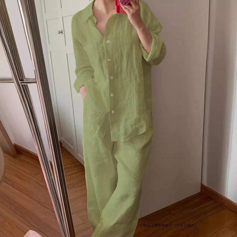 Beautiful Casual Buttoned Women'S Two-Piece Set