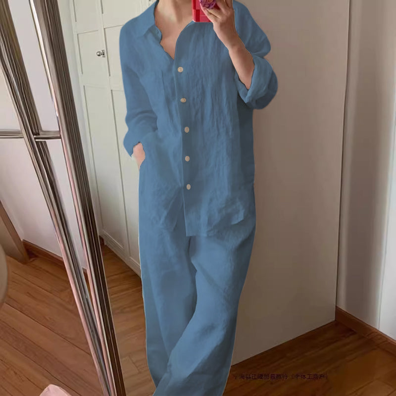 Beautiful Casual Buttoned Women'S Two-Piece Set