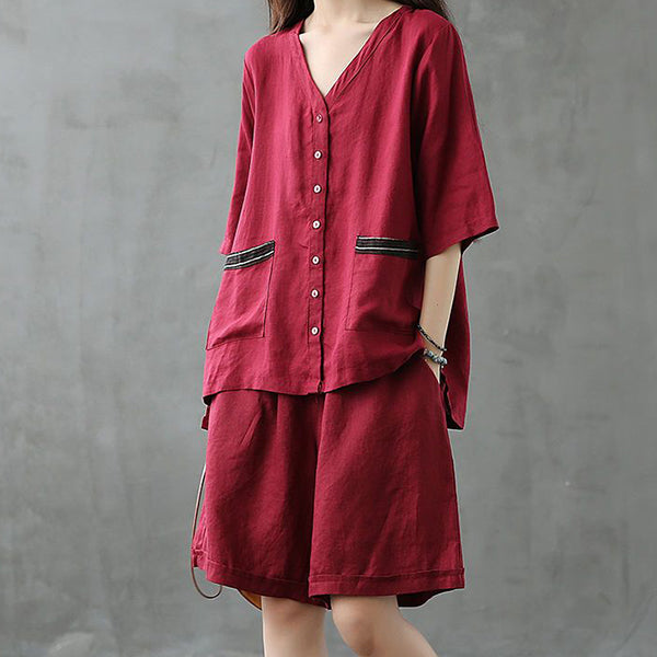 New Exquisite Pocket Ladies Two-Piece Suit