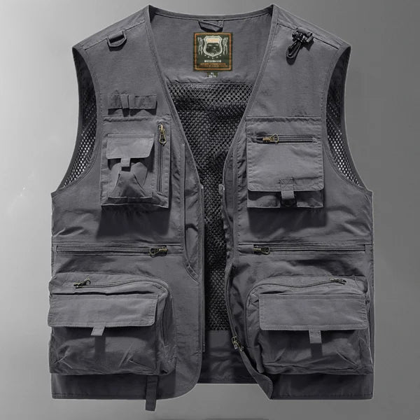 Breathable Mesh Zip Cargo Vest