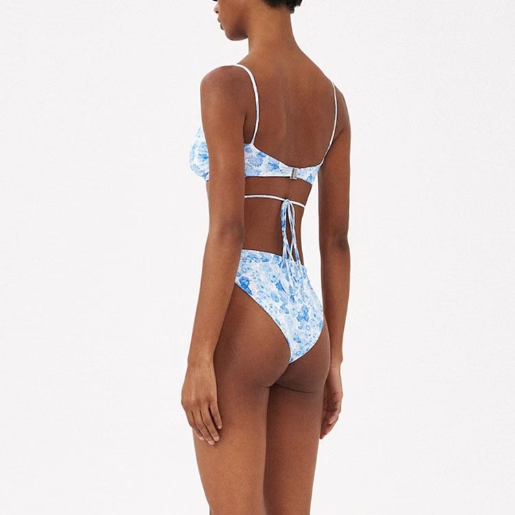 3D Flower Floral Bikini Swimsuit