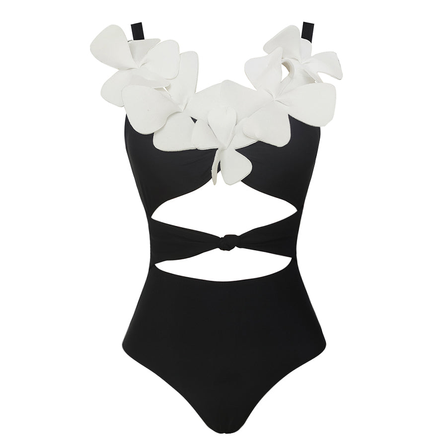 Vioye 3D Flower One Piece Swimsuit