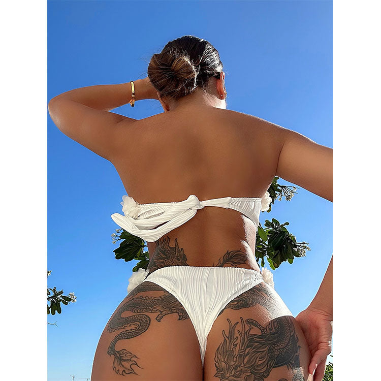 3D Flower Sexy Bikini Swimsuit