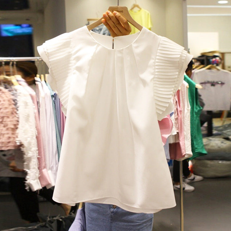 【Buy 1 Get 1 Free】2023 New Classy Stitching Pleated Top