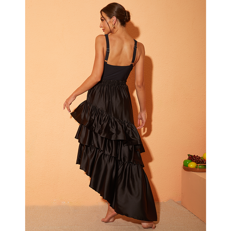 Artificial Pearl One Piece Swimsuit and Skirt