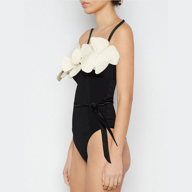 Vioye 3D Flower One Piece Swimsuit