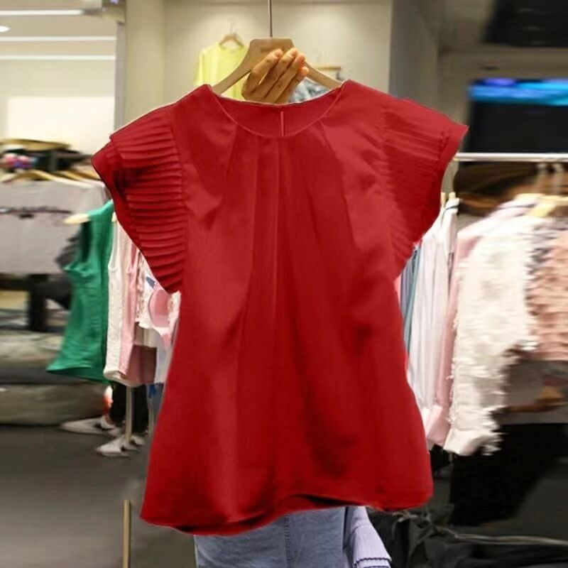 【Buy 1 Get 1 Free】2023 New Classy Stitching Pleated Top