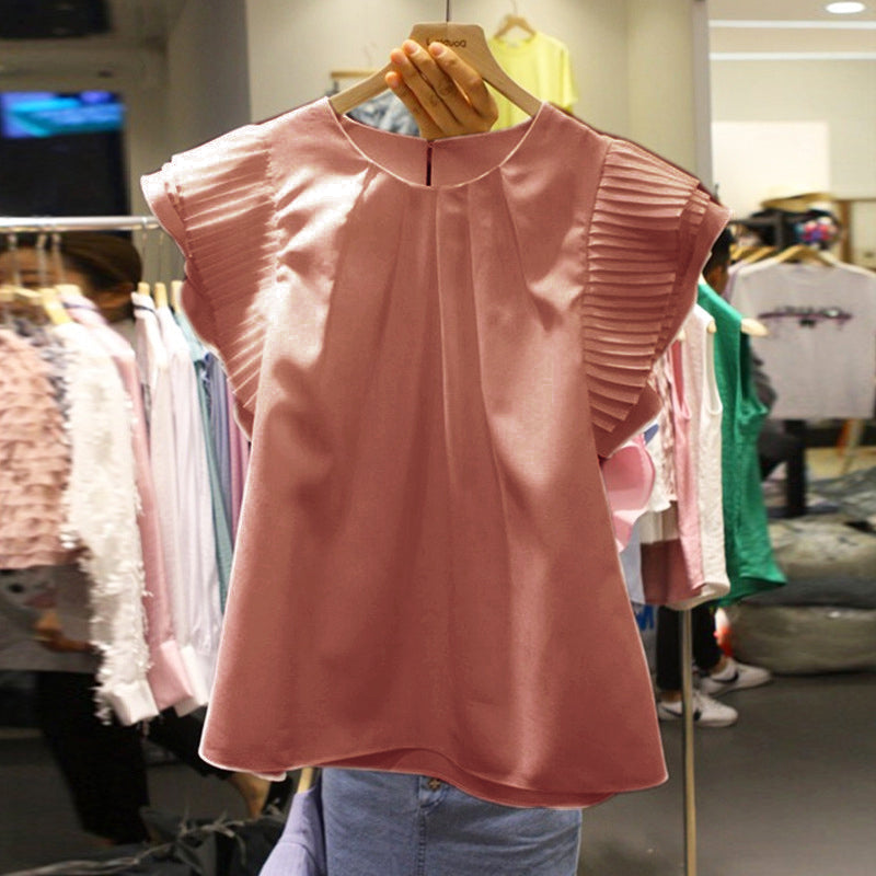 【Buy 1 Get 1 Free】2023 New Classy Stitching Pleated Top
