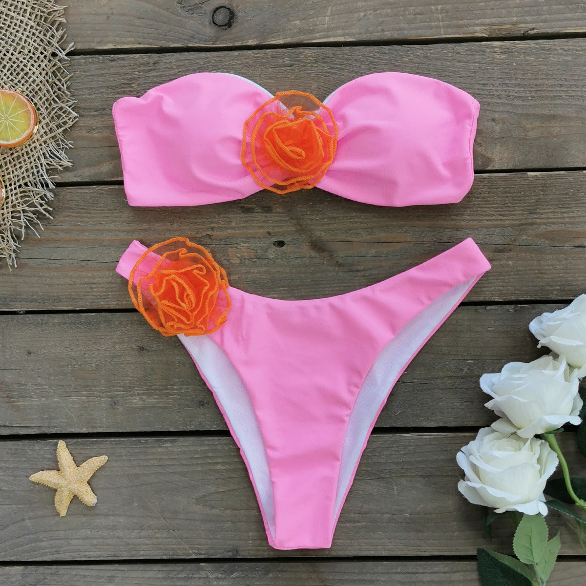 3D Flower Bikini Swimsuit