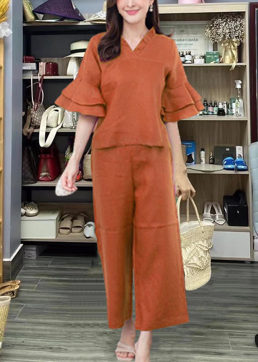 2023 New Fashion Temperament V-neck Solid Color Suit