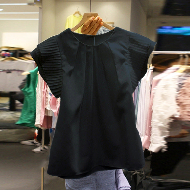 【Buy 1 Get 1 Free】2023 New Classy Stitching Pleated Top