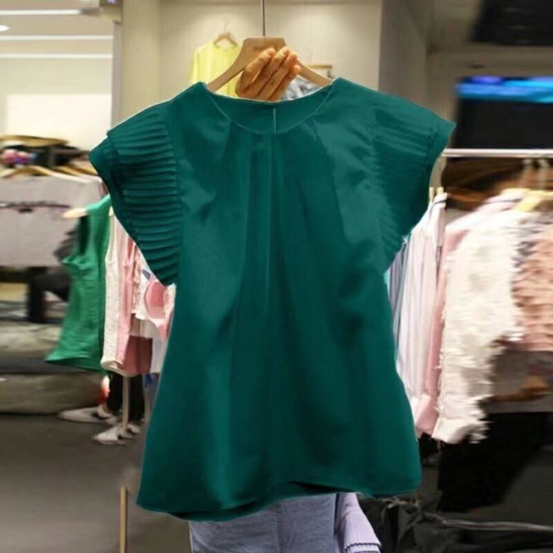 【Buy 1 Get 1 Free】2023 New Classy Stitching Pleated Top