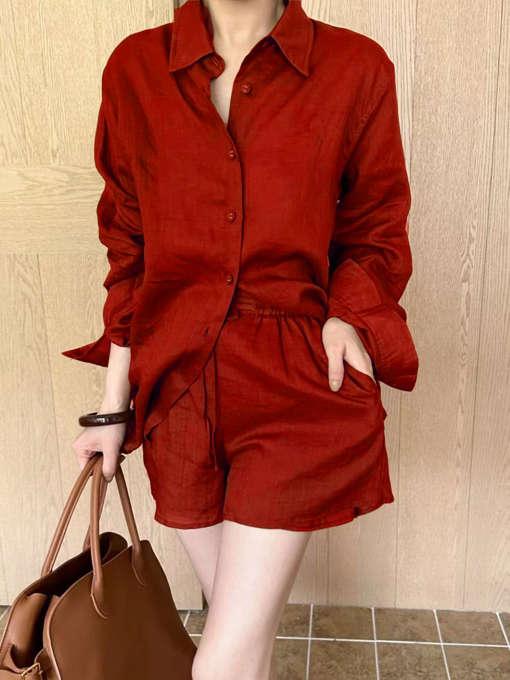 Temperament Fashion Women'S Shirt Suit