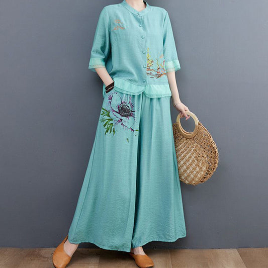New Embroidery Ladies' Elegant Two-Piece Suit