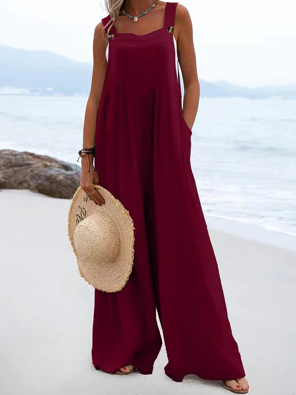 New Ethnic Fashion Solid Color Jumpsuit