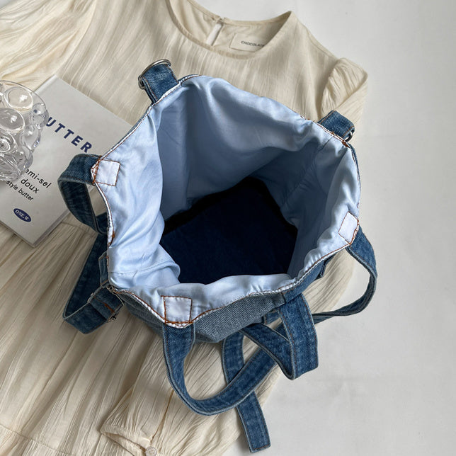 Fashionable Casual Large Capacity Denim Hand Shoulder Bag