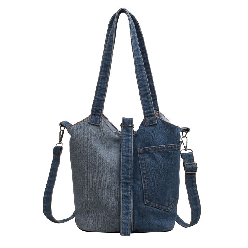 Fashionable Casual Large Capacity Denim Hand Shoulder Bag
