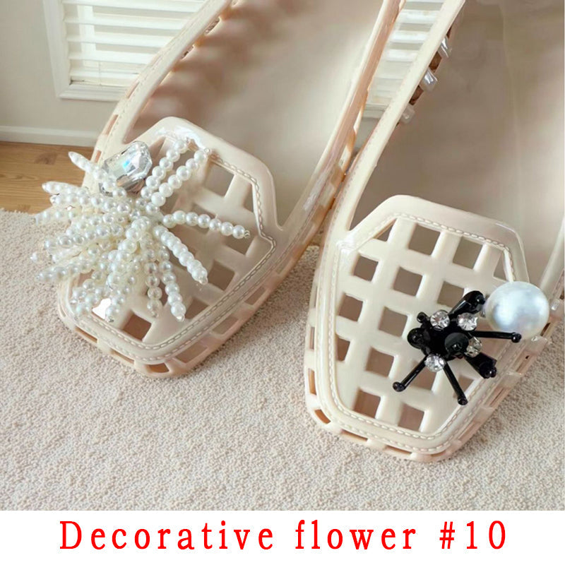 Fashion Style Decorative Flower Non-Slip Women's Shoes