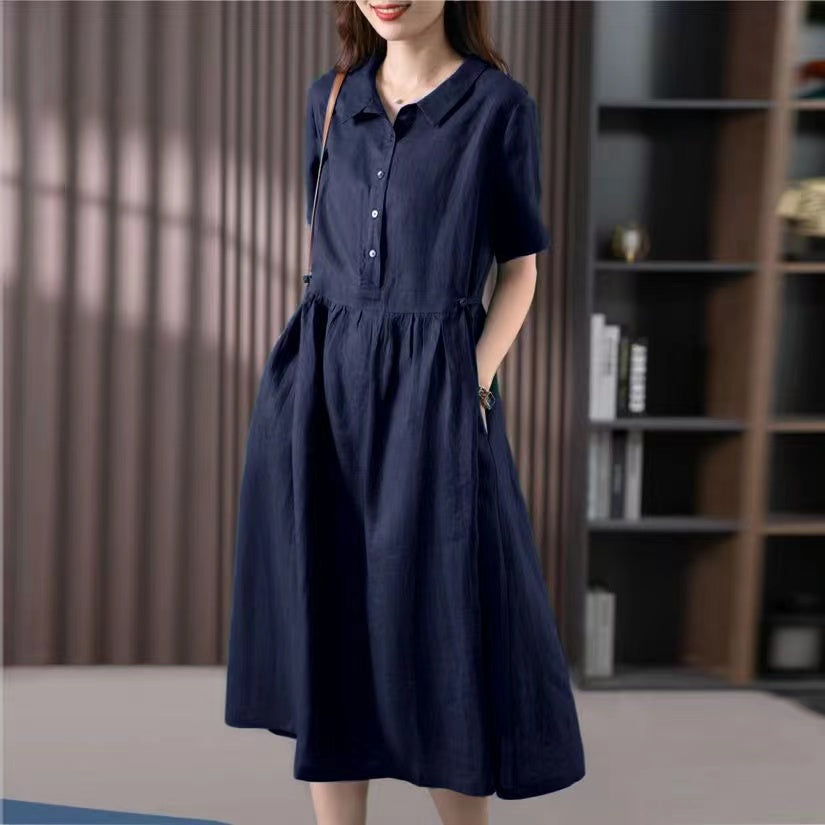 New Women Temperament Comfortable Cotton Dress