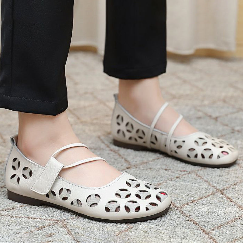 Hollow Lace-Up Soft-Soled Women's Shoes