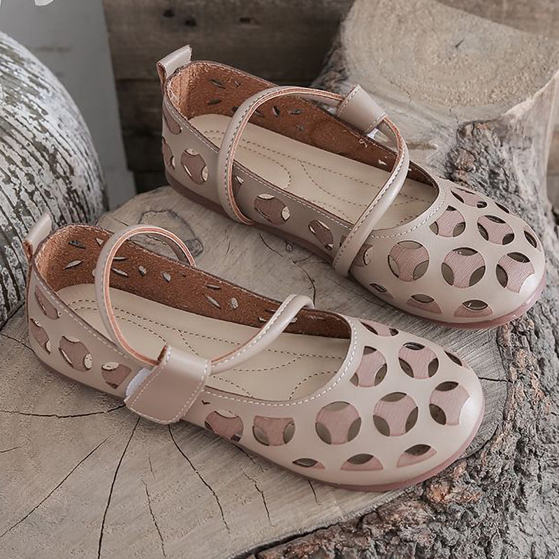 Hollow Lace-Up Soft-Soled Women's Shoes