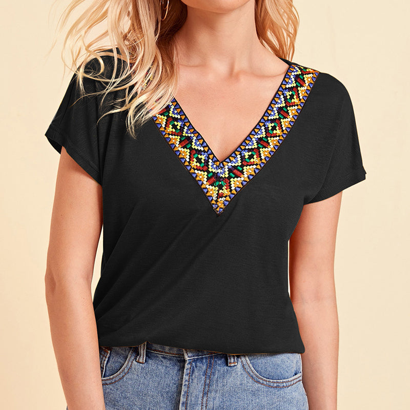 New Ethnic Style Lace Temperament Top