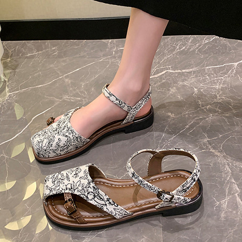 New Retro Semi-Round Toe Design Soft Sole Shoes